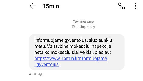 Sukčių siunčiamos žinutės