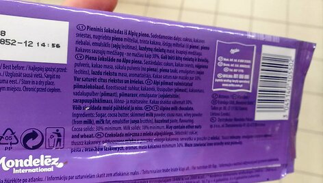 Milka Alpine Milk &scaron;okoladas
