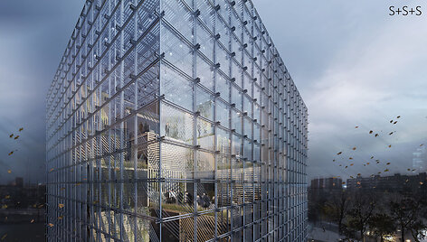 &bdquo;Cloud architektai&ldquo; pasiūlymas Lietuvos banko būstinei 