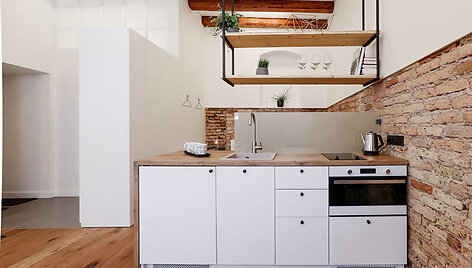 Apartamentų turistams Vilniaus senamiestyje interjeras