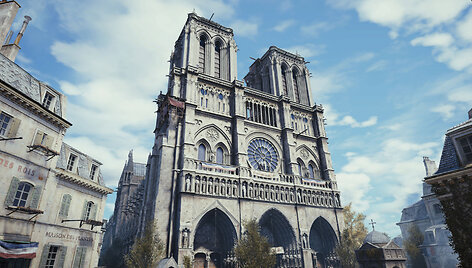 Žaidime &bdquo;Assassin's Creed: Unity&ldquo; atvaizduota Paryžiaus Dievo motinos katedra