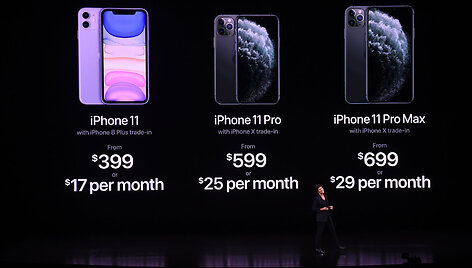 &bdquo;iPhone 11&ldquo; serijos telefonų kainos grąžinant savo &bdquo;iPhone&ldquo; telefoną