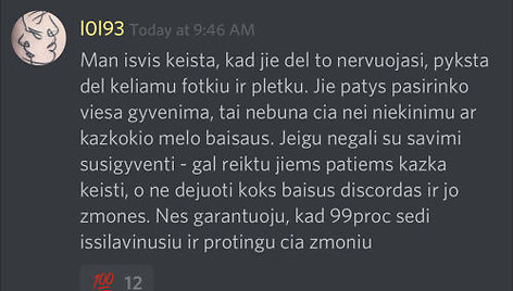 „Discord“ pletkai