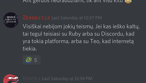 „Discord“ pletkai