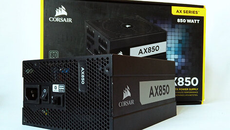 &bdquo;Corsair AX 850&ldquo; maitinimo blokas