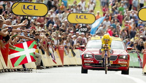 Geraintas Thomasas užsitikrino „Tour de France“ lenktynių čempiono titulą.