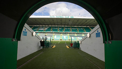 Glazgo „Celtic“ stadione – ypatinga atmosfera.