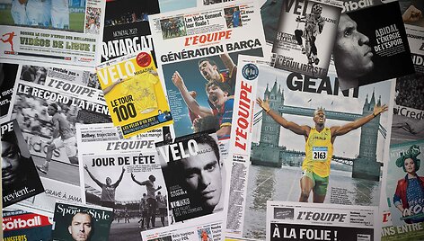 &bdquo;L'Equipe&ldquo; žurnalistai streikuoja dėl savininkų ketinimų atleisti pus&scaron;imtį darbuotojų. 