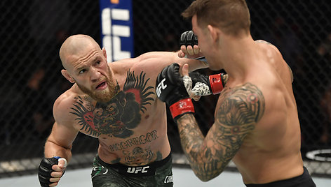 Conoras McGregoras ir Dustinas Poirier: dvikovoje Abu Dabyje MMA žvaigždė C.McGregoras patyrė pralaimėjimą.