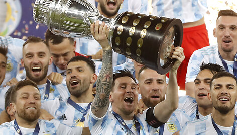 Lionelis Messi su Argentinos rinktine triumfavo &bdquo;Copa America&ldquo; turnyre.