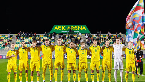 Lietuvos futbolo rinktinė Tautų lygos rungtynėse Kipre.