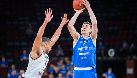 Pirmasis mažojo finalo mačas: Klaipėdos &bdquo;Neptūnas&ldquo; &ndash; Panevėžio &bdquo;Lietkabelis&ldquo;. Arnas Beručka