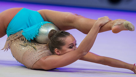 Gimnastikos turnyro akimirka.