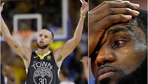 Stephenas Curry aplenkė LeBroną Jamesą pagal NBA finaluose pataikytus tritaškius. 