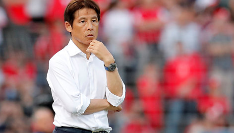 Japonijos futbolo rinktinės treneris Akira Nishino.