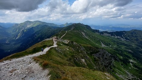 Maršrutas nuo Kasprovo viršūnės