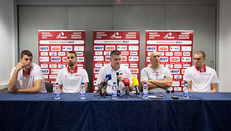 Kroatijos krep&scaron;inio rinktinės spaudos konferencija