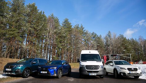 Avarinio automobilių stabdymo funkcijos bandymai