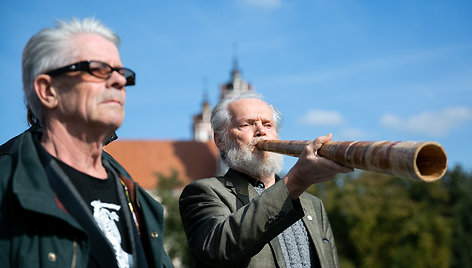 Protestas dėl Laisvės kalvos monumento Lukiškių aikštėje