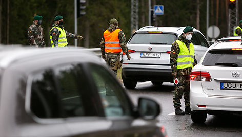 Policijos kontrolės postas Nemenčinės plente