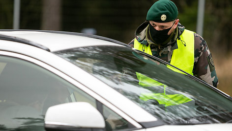 Policijos kontrolės postas Nemenčinės plente