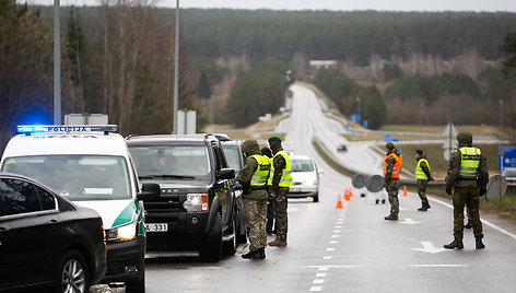 Policijos kontrolės postas Nemenčinės plente