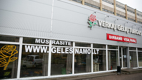 Karantino metu Vilniuje atidarytas gėlių salonas