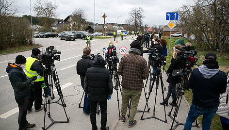 Vidaus reikalų ministerės spaudos konferencija Nemenčinėje