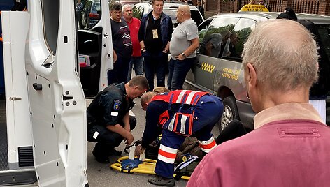Dviratininko ir taksi automobilio eismo įvykis Palangoje