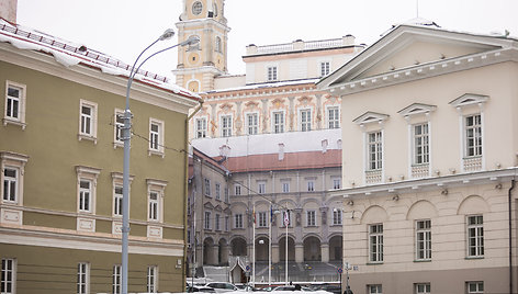 Renovuojami Vilniaus universiteto centriniai rūmai
