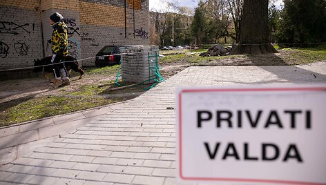 Ant &scaron;aligatvio aptverta privati teritorija