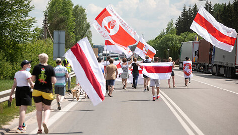 Baltarusijos pasienyje Medininkuose &ndash; protestas