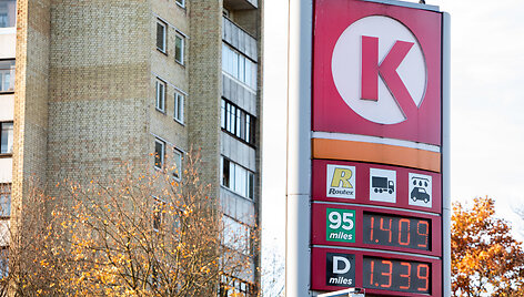 &bdquo;Circle K&ldquo; degalinės kuro kainos