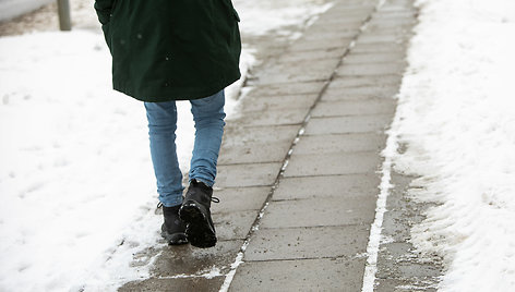 Šaligatviai žiemos metu Vilniuje