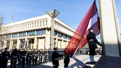 Trijų Baltijos valstybių vėliavų pakėlimo ceremonija