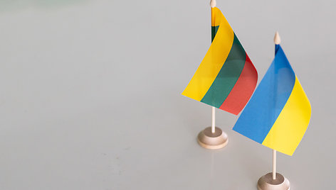 Lietuvos ir Ukrainos vėliavos