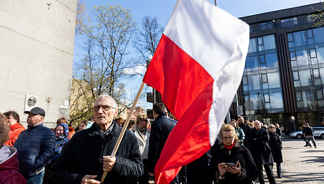 Vilniaus krašto lenkų protesto akcija lenkų mokykloms apginti