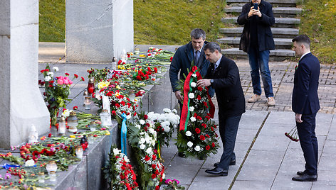 Antakalnio kapinėse skambėjo sovietinės dainos, sulaikytas L.Ragelskis