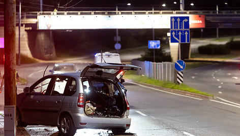 Autoįvykis O.Milašiaus gatvėje Vilniuje