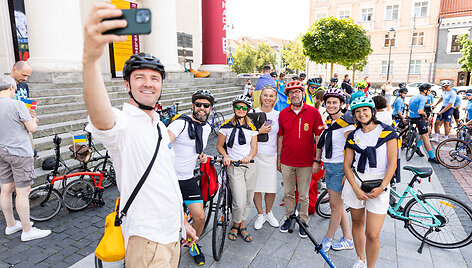 Dviračių mylėtojų &scaron;ventės &bdquo;Tour de Vilnius&ldquo; startas