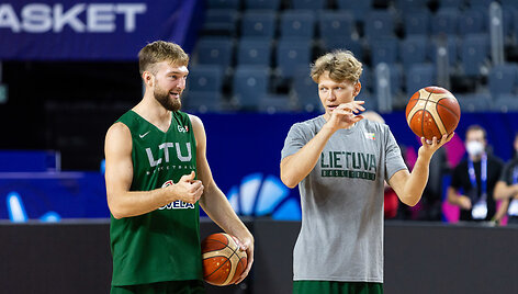Domantas Sabonis ir Mindaugas Kuzminskas