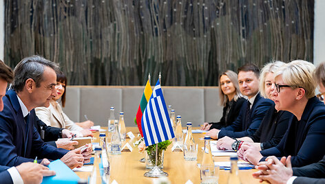 Kyriakos Mitsotakis ir Ingrida &Scaron;imonytė