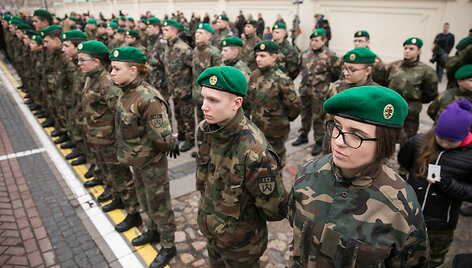 Jaunųjų Lietuvos &scaron;aulių priesaikos davimo ceremonija