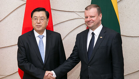 Zhang Dejiangas ir Saulius Skvernelis