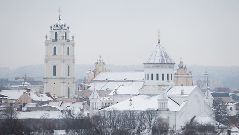 Sniegas užklojo Vilnių