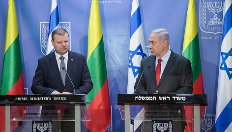 Saulius Skvernelis susitiko su Izraelio premjeru Benjaminu Netanyahu