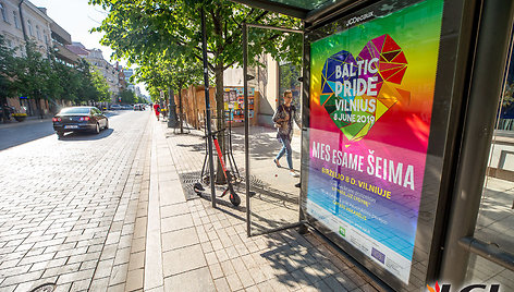 „Baltic Pride“ plakatai Vilniaus gatvėse