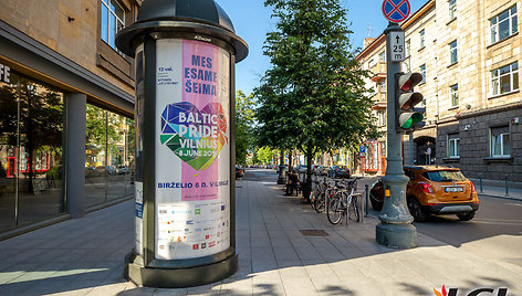 „Baltic Pride“ plakatai Vilniaus gatvėse