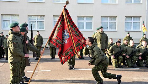 Pirmųjų LKA tarnybą atliekančių NPPKT karių priesaikos ceremonija, 	2018 m. spalis