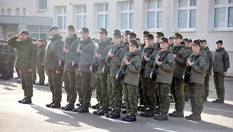 Pirmųjų LKA tarnybą atliekančių NPPKT karių priesaikos ceremonija, 	2018 m. spalis